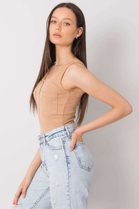 Koszulka Top Model DHJ-TP-13287.36P Camel - Italy Moda Koszulka Top Model DHJ-TP-13287.36P Camel - Italy Moda