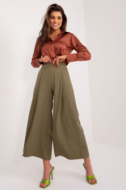 Spodnie Damskie Model DHJ-SP-7723.09 Khaki - Italy Moda Spodnie Damskie Model DHJ-SP-7723.09 Khaki - Italy Moda