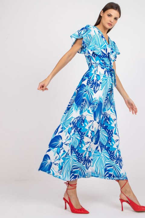Sukienka Model DHJ-SK-13203-1.03X White/Blue - Italy Moda Sukienka Model DHJ-SK-13203-1.03X White/Blue - Italy Moda