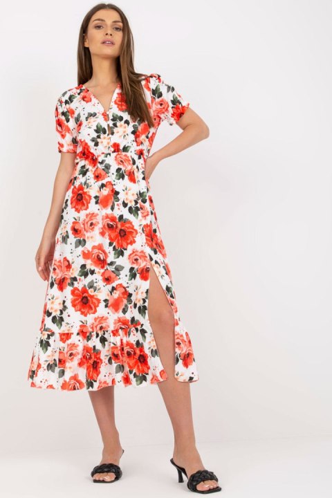 Sukienka Model DHJ-SK-7006-5.77 White/Red - Italy Moda Sukienka Model DHJ-SK-7006-5.77 White/Red - Italy Moda