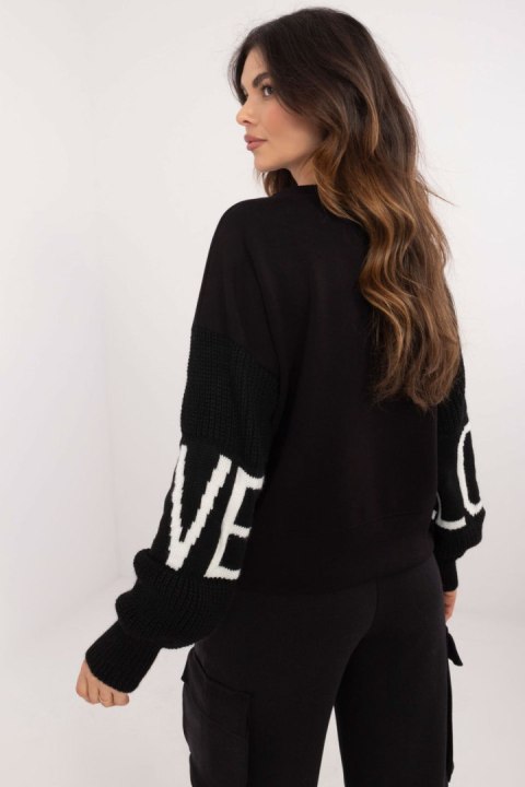 Bluza Damska Model MI-BL-M5975.26P Black - Italy Moda Bluza Damska Model MI-BL-M5975.26P Black - Italy Moda