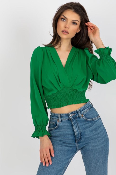 Bluzka Model DHJ-BZ-13866.92P Green - Italy Moda Bluzka Model DHJ-BZ-13866.92P Green - Italy Moda