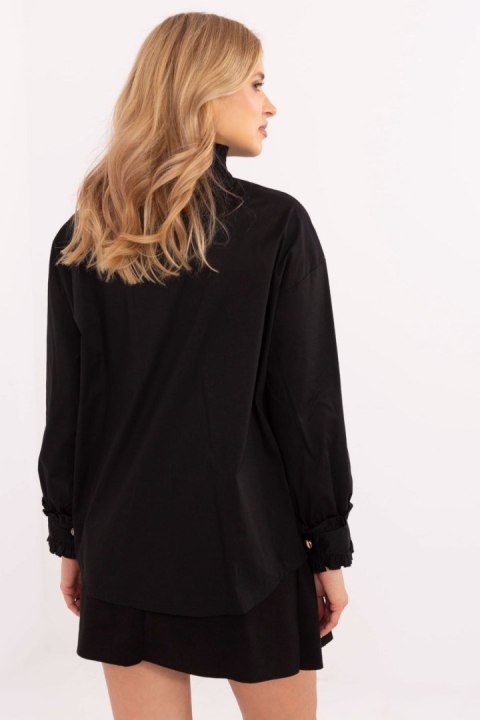 Koszula Damska Model MI-KS-C237.71 Black - Italy Moda Koszula Damska Model MI-KS-C237.71 Black - Italy Moda