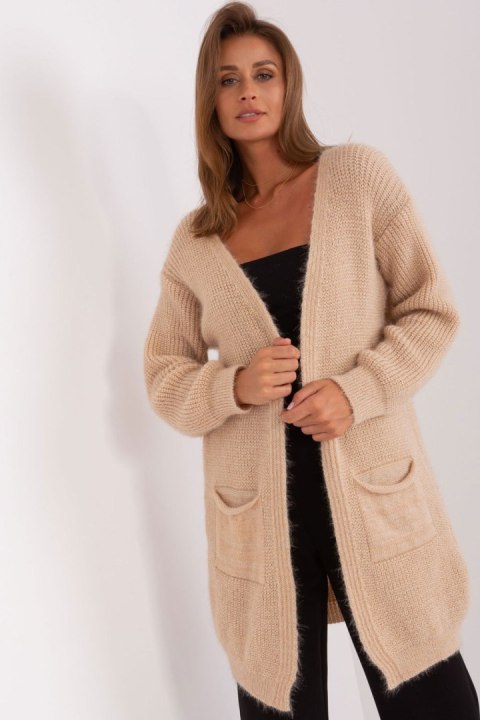 Sweter Kardigan Model DHJ-SW-1009.09P Beige - Italy Moda Sweter Kardigan Model DHJ-SW-1009.09P Beige - Italy Moda