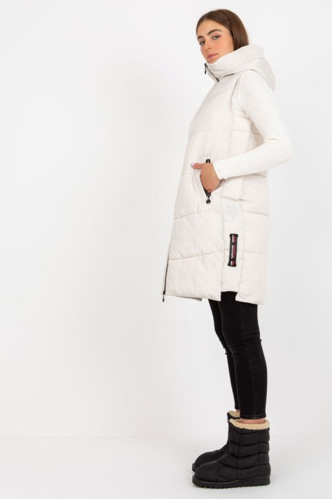 Kamizelka Model NM-KZ-P22-6608.98P Ecru - NM Kamizelka Model NM-KZ-P22-6608.98P Ecru - NM