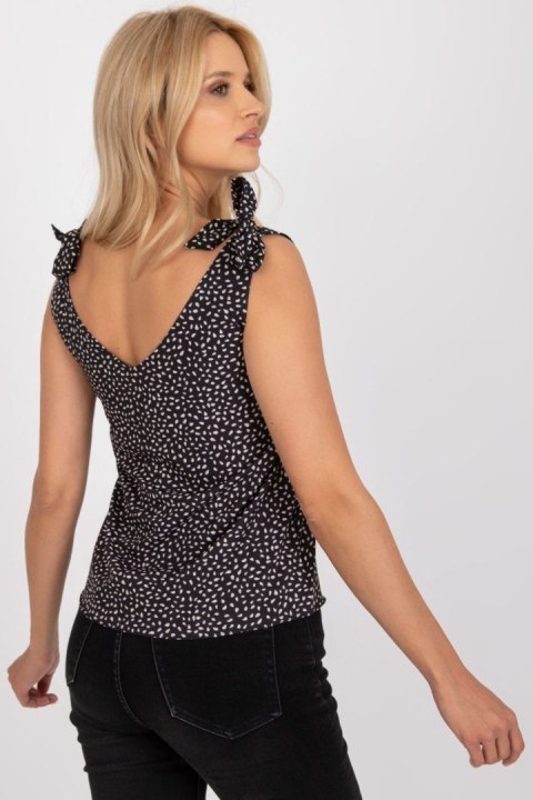 Koszulka Top Model WN-TP-1335.63P Black/Beige - Rue Paris Koszulka Top Model WN-TP-1335.63P Black/Beige - Rue Paris