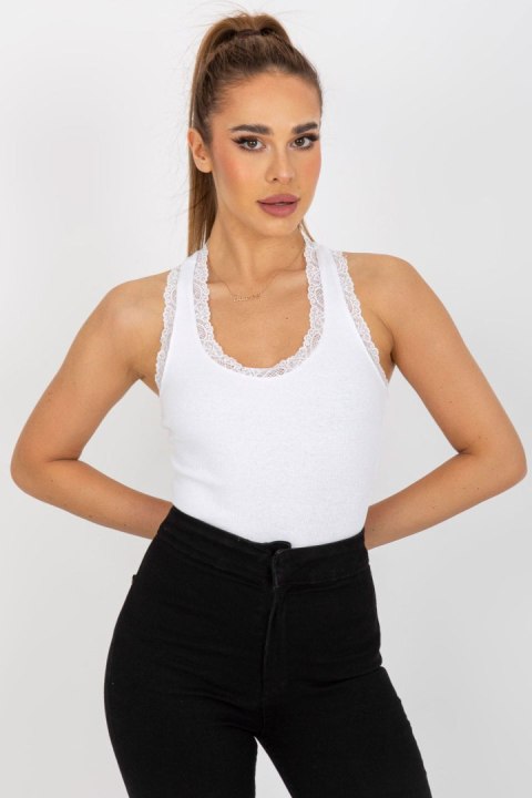 Koszulka Top Model RV-TP-7990.17 White - Rue Paris Koszulka Top Model RV-TP-7990.17 White - Rue Paris