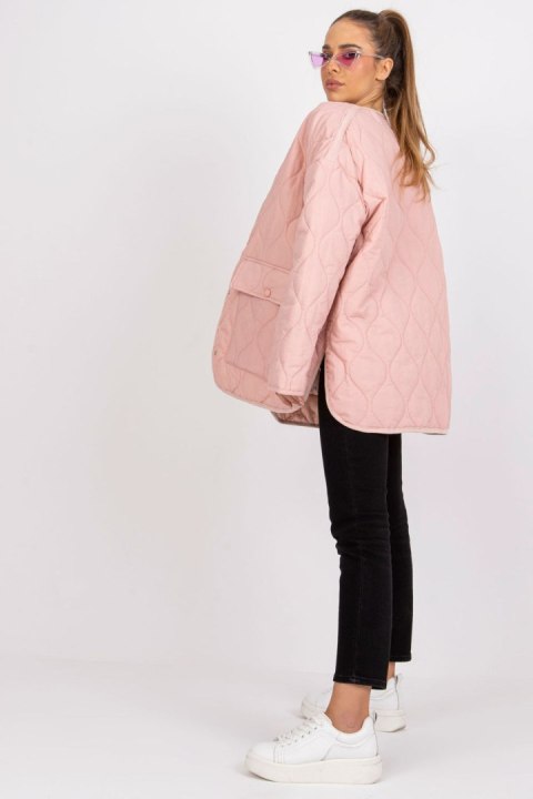 Kurtka Damska Model RV-KR-001.95P Light Pink - Rue Paris Kurtka Damska Model RV-KR-001.95P Light Pink - Rue Paris