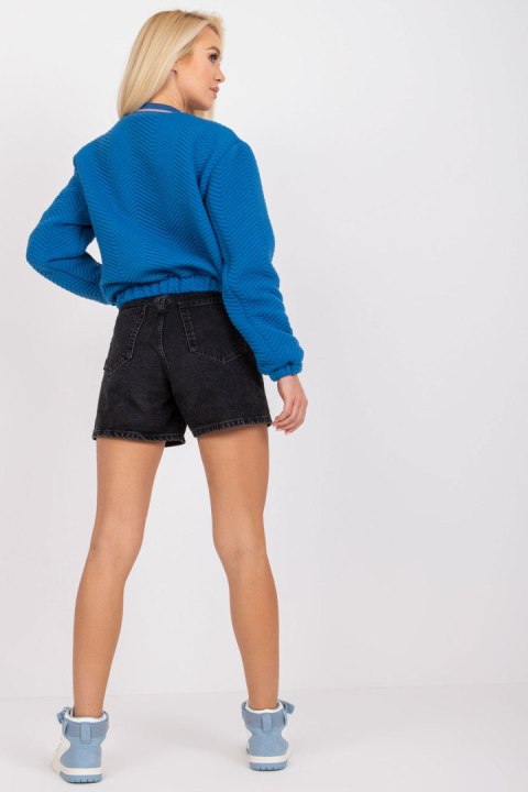 Kurtka Damska Model RV-KR-006.16 Dark Blue - Rue Paris Kurtka Damska Model RV-KR-006.16 Dark Blue - Rue Paris