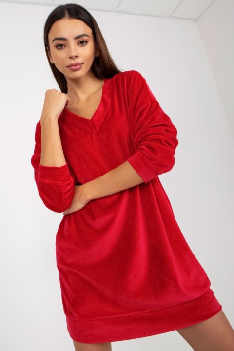 Sukienka Model RP-TU-8189.19 Red - Rue Paris Sukienka Model RP-TU-8189.19 Red - Rue Paris