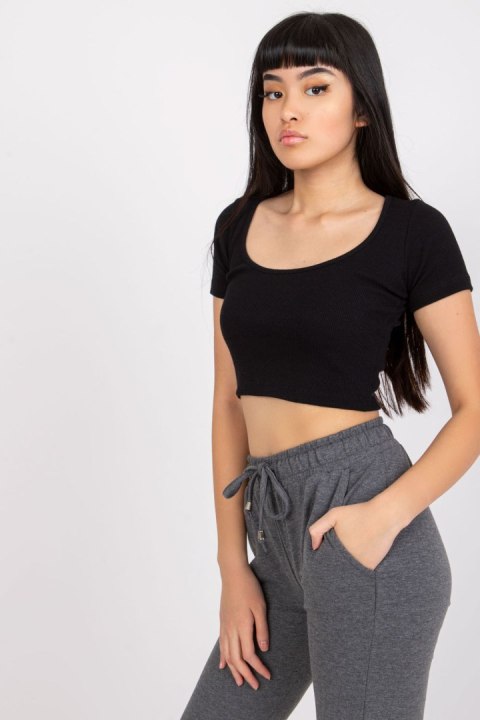 T-shirt Damski Model RV-TS-7537.52 Black - Rue Paris T-shirt Damski Model RV-TS-7537.52 Black - Rue Paris