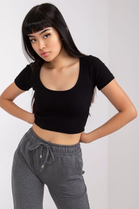 T-shirt Damski Model RV-TS-7537.52 Black - Rue Paris T-shirt Damski Model RV-TS-7537.52 Black - Rue Paris