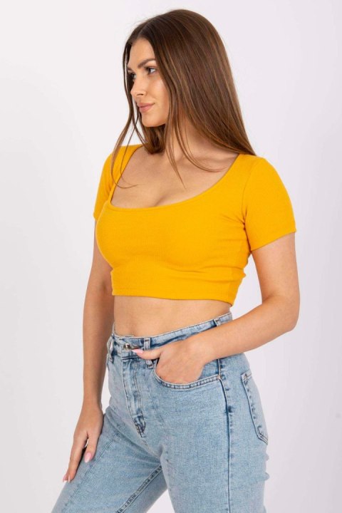 T-shirt Damski Model RV-TS-7537.52 Light Orange - Rue Paris T-shirt Damski Model RV-TS-7537.52 Light Orange - Rue Paris