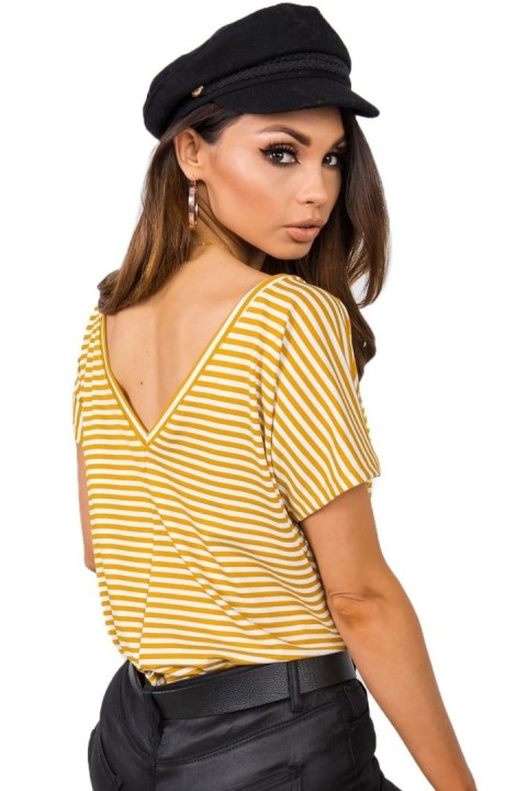 T-shirt Damski Model TP-TS-5480.97P White/Yellow - Rue Paris T-shirt Damski Model TP-TS-5480.97P White/Yellow - Rue Paris
