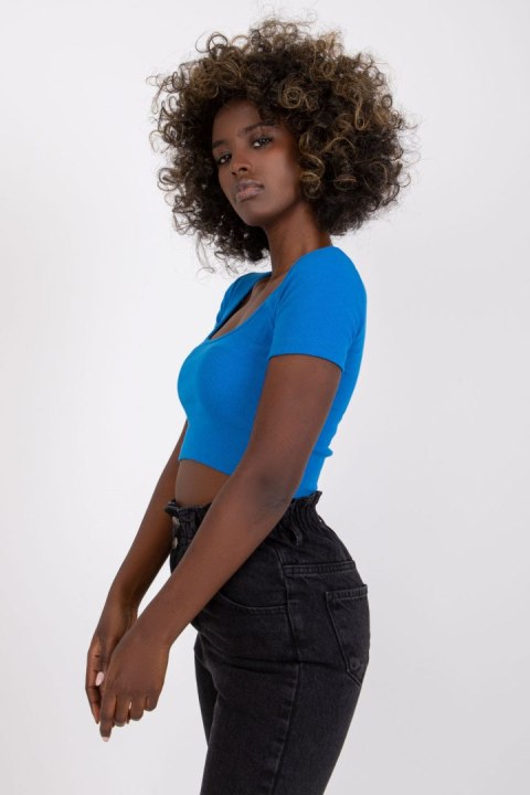 T-shirt Damski model RV-TS-7537.52 Dark Blue - Rue Paris T-shirt Damski model RV-TS-7537.52 Dark Blue - Rue Paris