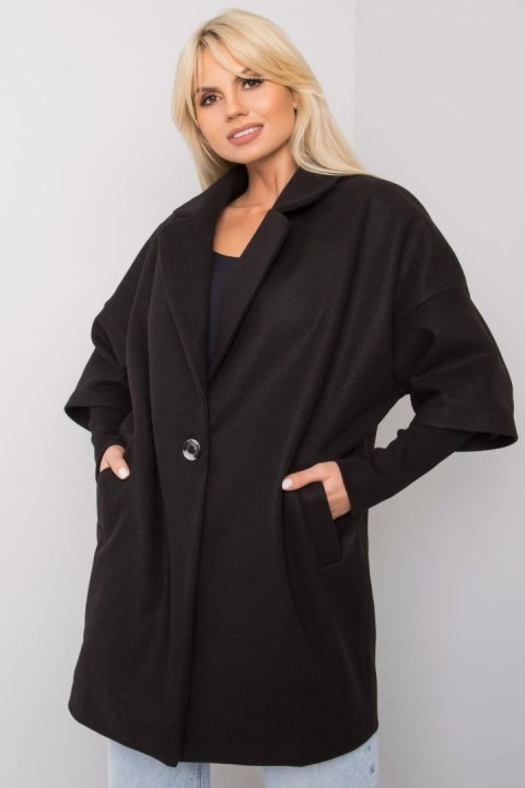 Płaszcz Damski Model CHA-PL-0409.30X Black - Rue Paris Płaszcz Damski Model CHA-PL-0409.30X Black - Rue Paris