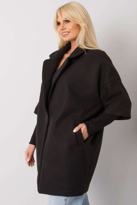 Płaszcz Damski Model CHA-PL-0409.30X Black - Rue Paris Płaszcz Damski Model CHA-PL-0409.30X Black - Rue Paris