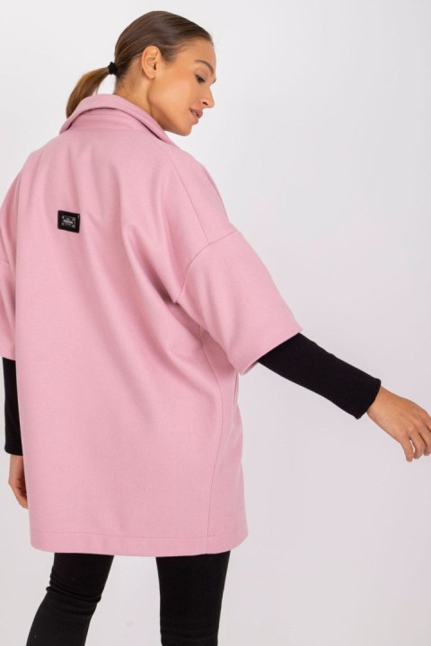 Płaszcz Damski Model CHA-PL-0409.30X Light Pink - Rue Paris Płaszcz Damski Model CHA-PL-0409.30X Light Pink - Rue Paris