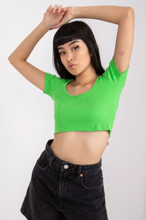 T-shirt Damski Model RV-TS-7537.52 Light Green - Rue Paris T-shirt Damski Model RV-TS-7537.52 Light Green - Rue Paris