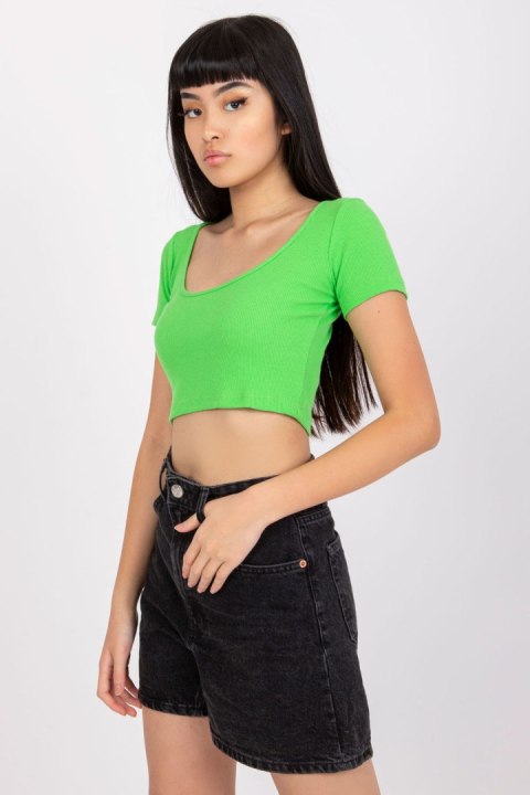 T-shirt Damski Model RV-TS-7537.52 Light Green - Rue Paris T-shirt Damski Model RV-TS-7537.52 Light Green - Rue Paris