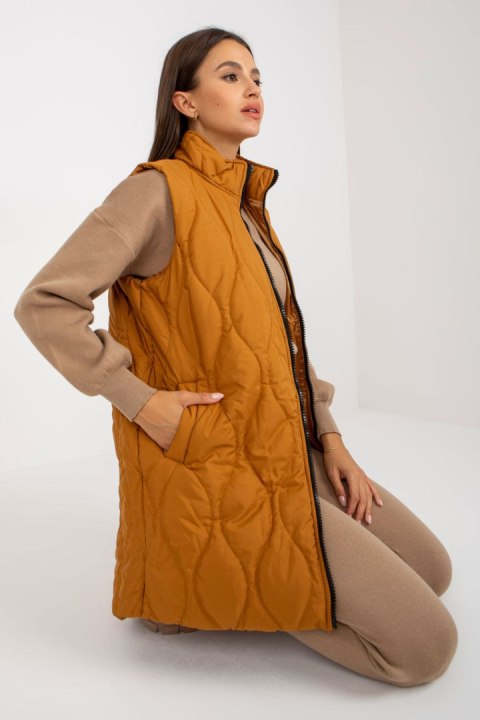 Kamizelka Model AP-KZ-RP01.00P Light Brown - Rue Paris Kamizelka Model AP-KZ-RP01.00P Light Brown - Rue Paris