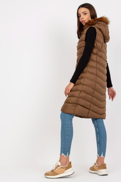 Kamizelka Model RV-KZ-008.00P Brown - Rue Paris Kamizelka Model RV-KZ-008.00P Brown - Rue Paris