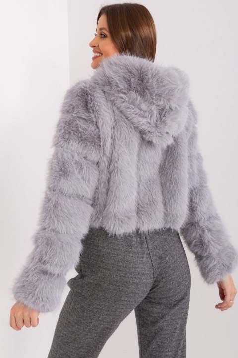 Kurtka Damska Model AT-KR-2378.96P Grey - AT Kurtka Damska Model AT-KR-2378.96P Grey - AT