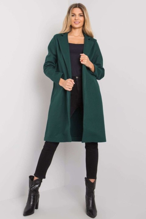 Płaszcz Damski Model CHA-PL-0402.33P Dark Green - Rue Paris Płaszcz Damski Model CHA-PL-0402.33P Dark Green - Rue Paris