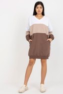 Sukienka Model RV-SK-8382.31 White/Brown - Rue Paris