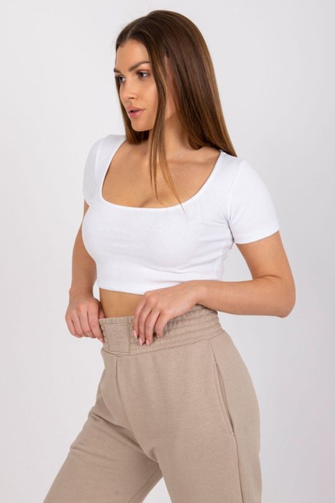 T-shirt Damski Model RV-TS-7537.52 White - Rue Paris T-shirt Damski Model RV-TS-7537.52 White - Rue Paris
