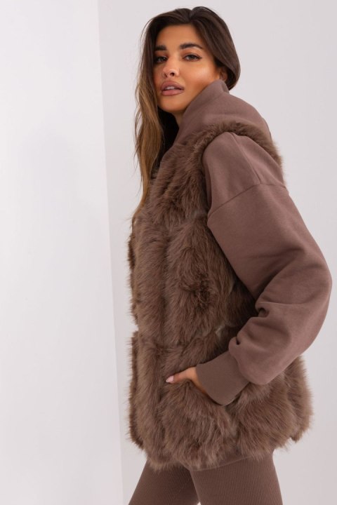 Kamizelka Model AT-KZ-2375.00P Brown - AT Kamizelka Model AT-KZ-2375.00P Brown - AT