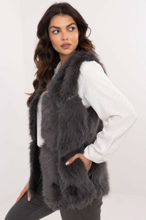 Kamizelka Model AT-KZ-2375.00P Dark Grey - AT Kamizelka Model AT-KZ-2375.00P Dark Grey - AT