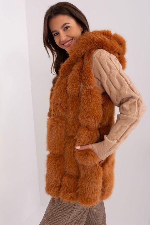 Kamizelka Model AT-KZ-2379.96P Light Brown - AT Kamizelka Model AT-KZ-2379.96P Light Brown - AT