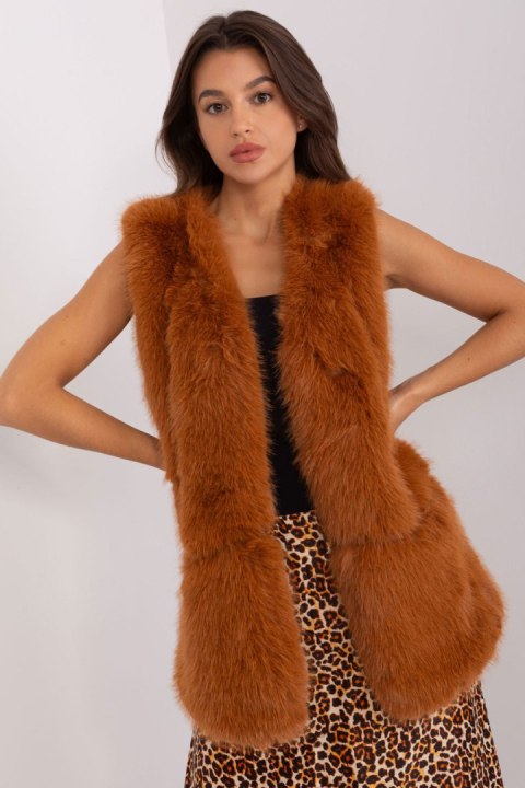 Kamizelka Model AT-KZ-2368.00P Light Brown - AT Kamizelka Model AT-KZ-2368.00P Light Brown - AT