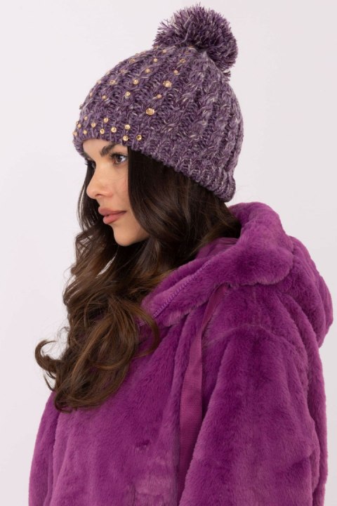 Czapka Model AT-CZ-JY-39.81 Violet - AT Czapka Model AT-CZ-JY-39.81 Violet - AT