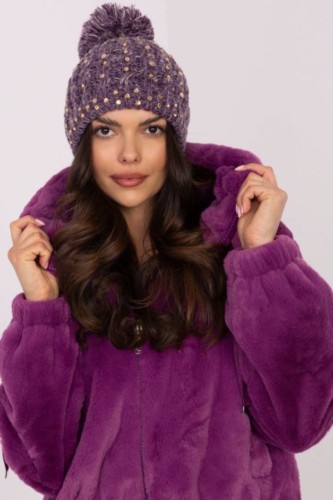 Czapka Model AT-CZ-JY-39.81 Violet - AT Czapka Model AT-CZ-JY-39.81 Violet - AT