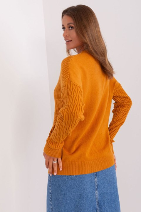 Sweter Damski Model AT-SW-2338.14P Light Orange - AT Sweter Damski Model AT-SW-2338.14P Light Orange - AT