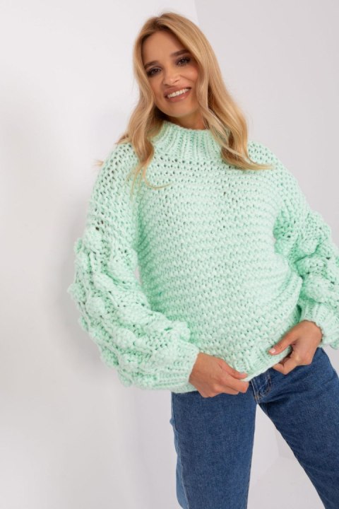 Sweter Damski Model AT-SW-2382.97P Mint - AT Sweter Damski Model AT-SW-2382.97P Mint - AT