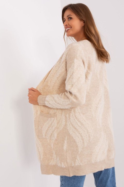 Sweter Kardigan Model AT-SW-234501.00P Light Beige - AT Sweter Kardigan Model AT-SW-234501.00P Light Beige - AT