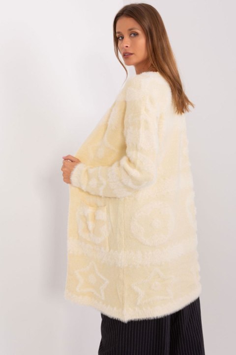 Sweter Kardigan Model AT-SW-234503.00P Light Beige - AT Sweter Kardigan Model AT-SW-234503.00P Light Beige - AT
