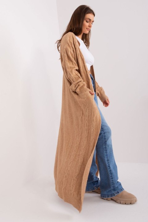 Sweter Kardigan Model AT-SW-2395.30 Camel - AT Sweter Kardigan Model AT-SW-2395.30 Camel - AT