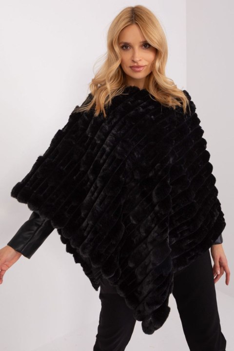 Sweter Ponczo Model AT-PN-2347.16 Black - AT Sweter Ponczo Model AT-PN-2347.16 Black - AT