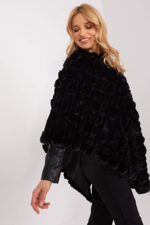 Sweter Ponczo Model AT-PN-2347.16 Black - AT Sweter Ponczo Model AT-PN-2347.16 Black - AT