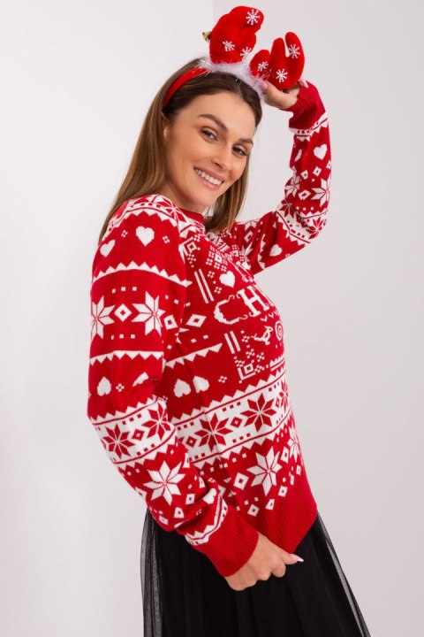 Sweter Damski Model D90057AB90883A Red - Sublevel Sweter Damski Model D90057AB90883A Red - Sublevel