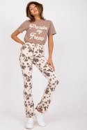 T-shirt Damski Model FA-TS-7677.91P Dark Beige - Fancy