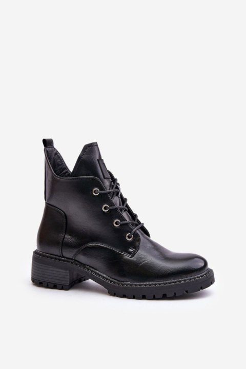 Botki Model Vinceza 58136 Black Skóra - Step in style Botki Model Vinceza 58136 Black Skóra - Step in style