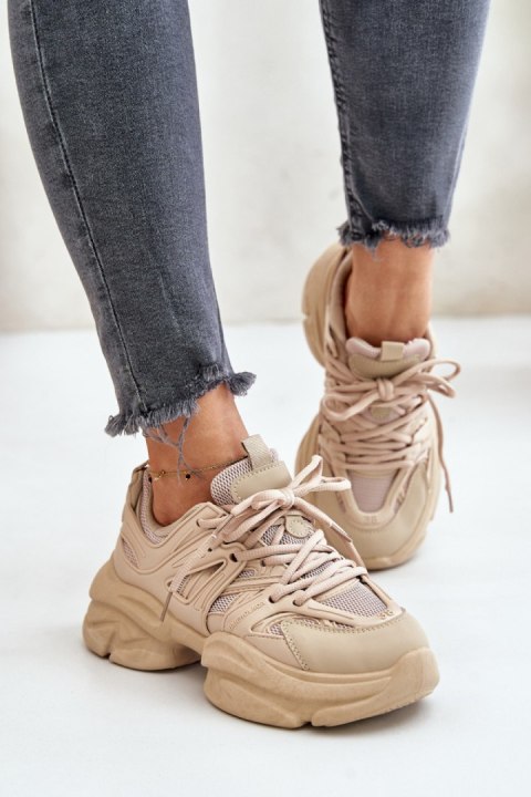Buty Sportowe Model Amoserna BO-123 Beige - Step in style Buty Sportowe Model Amoserna BO-123 Beige - Step in style