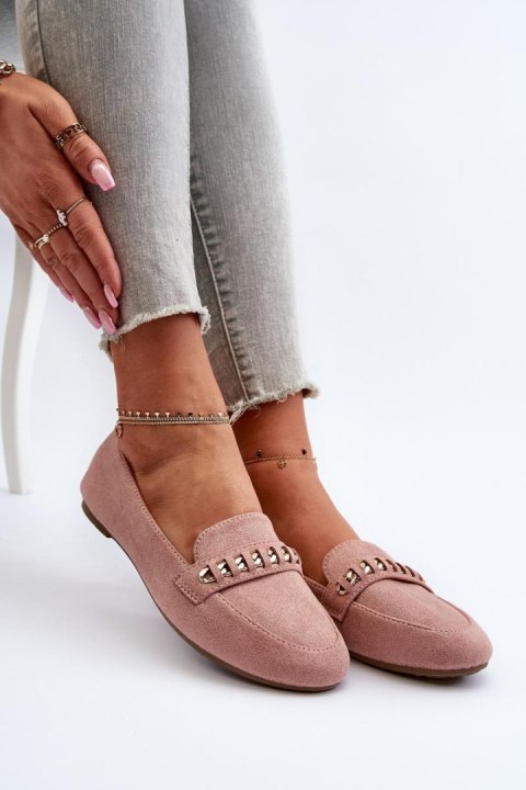Mokasyny Model Aredilla 9988-73 Pink - Step in style Mokasyny Model Aredilla 9988-73 Pink - Step in style