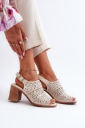 Sandały Model Sergio Leone SK565 Light Beige - Step in style