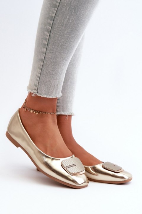 Baleriny Model Edoslli ZA37 Gold - Step in style Baleriny Model Edoslli ZA37 Gold - Step in style